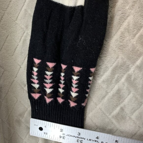 Allie & Rob Womens M Cardigan Sweater Black Aztec Print Geometric Open Front - Picture 10 of 16